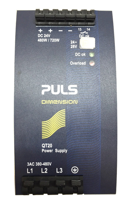 Puls Dimension 3AC 380-480V QT20 3-Phase Power Supply QT20.241 NOS