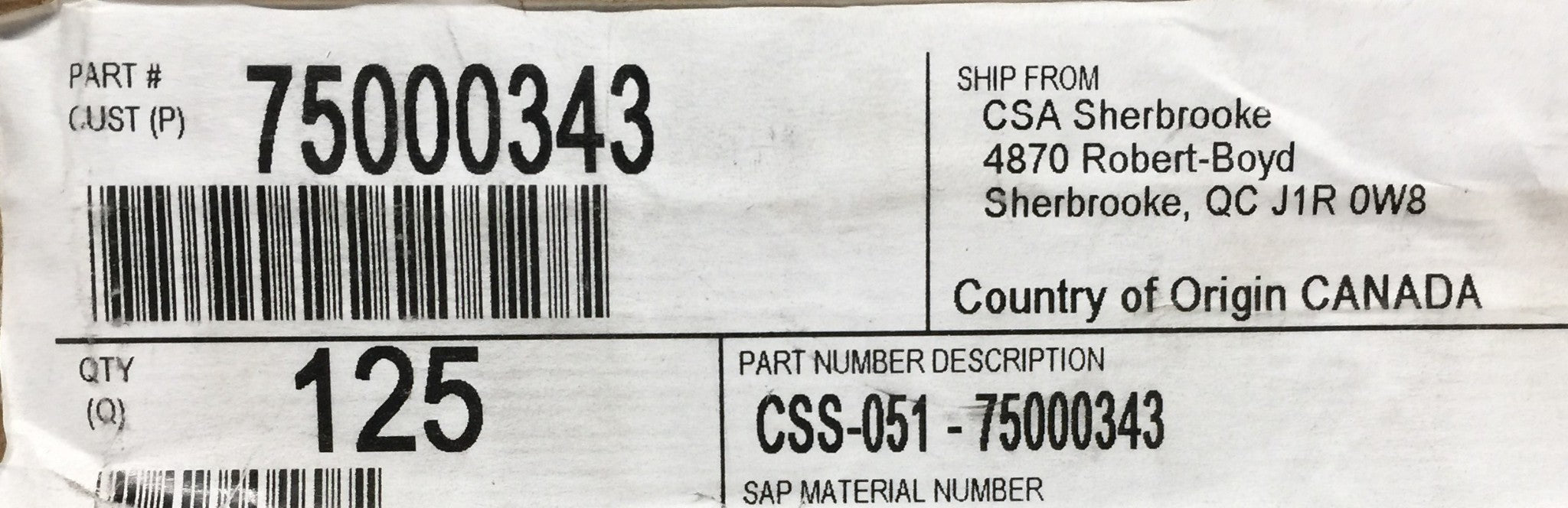 Cooper Standard Automotive 125' Quick Edge Trim 75000343 NOS
