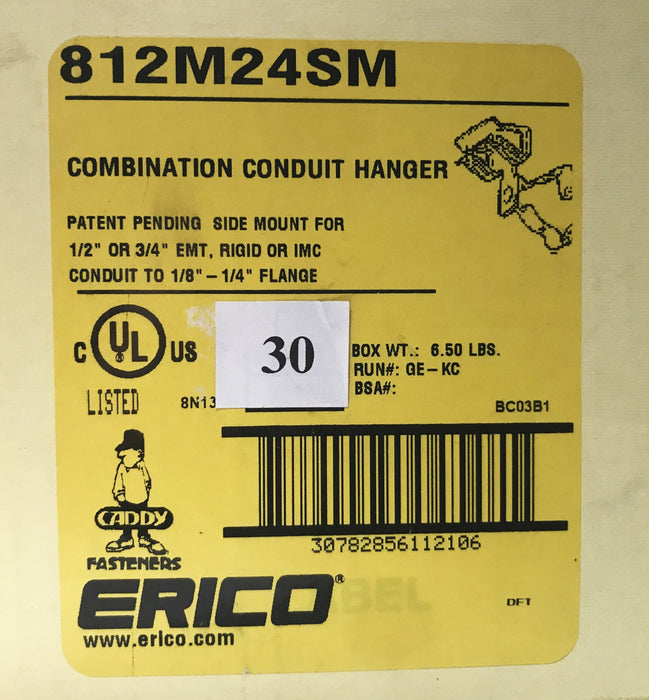 Erico Caddy Combination Conduit Hanger 812M24SM [Lot of 30] NOS