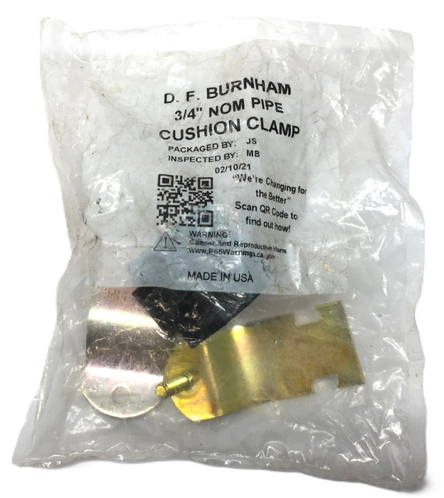 D.F. Burnham 3/4" NOM Pipe Cushion Clamp [Lot of 6] NOS
