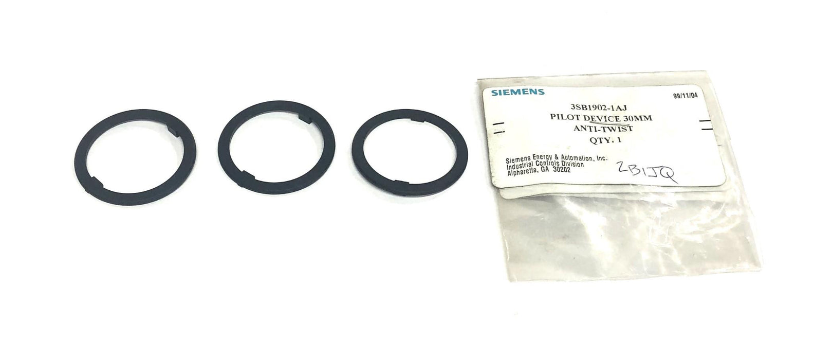 Siemens Pilot Device 30MM Anti-Twist 3SB1902-1AJ [Lot of 3] NOS