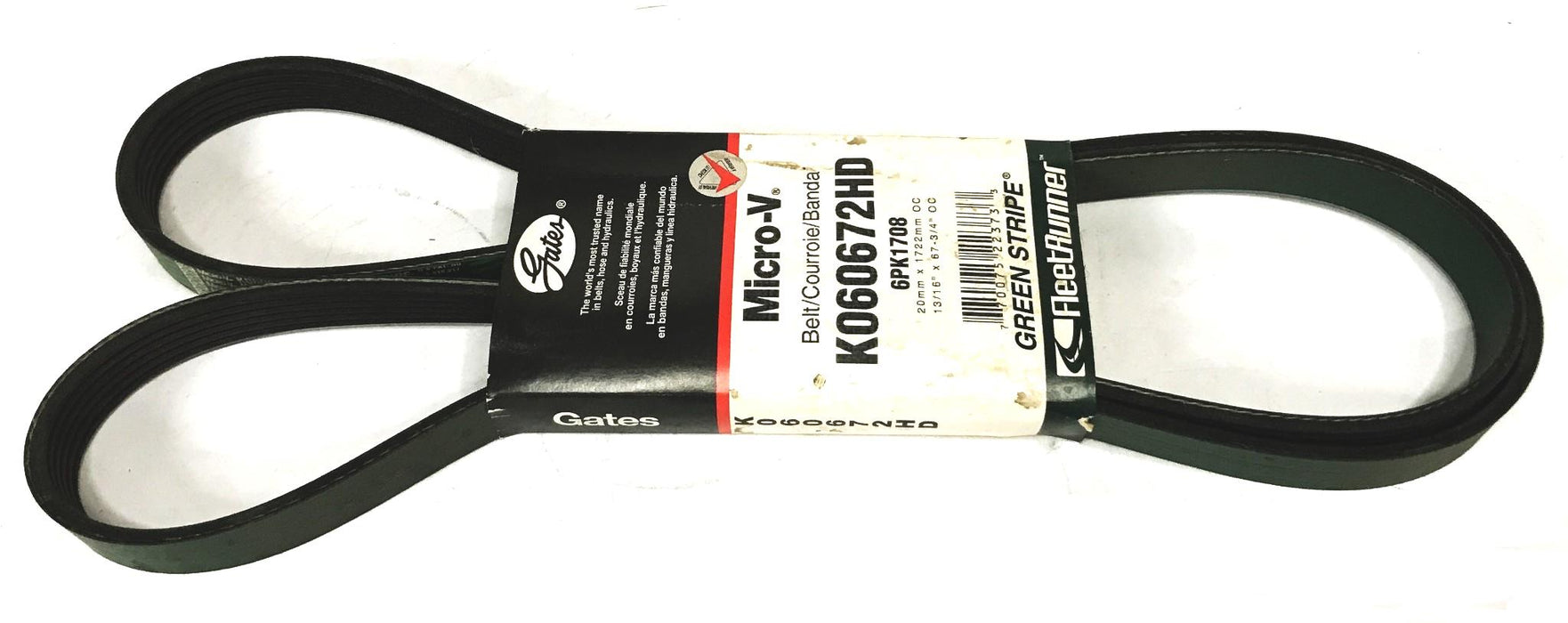 Gates Heavy Duty Serpentine Micro-V Belt K060672HD NOS