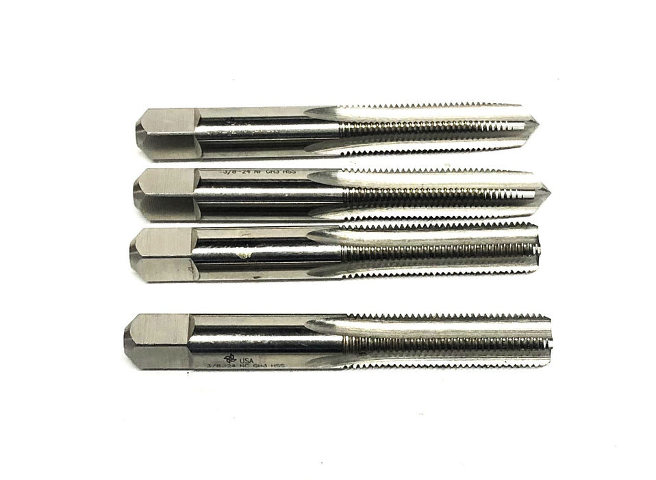 Unbranded NC GH3 HSS Taper & Bottom Taps 3/8-24 [Lot of 4] NOS