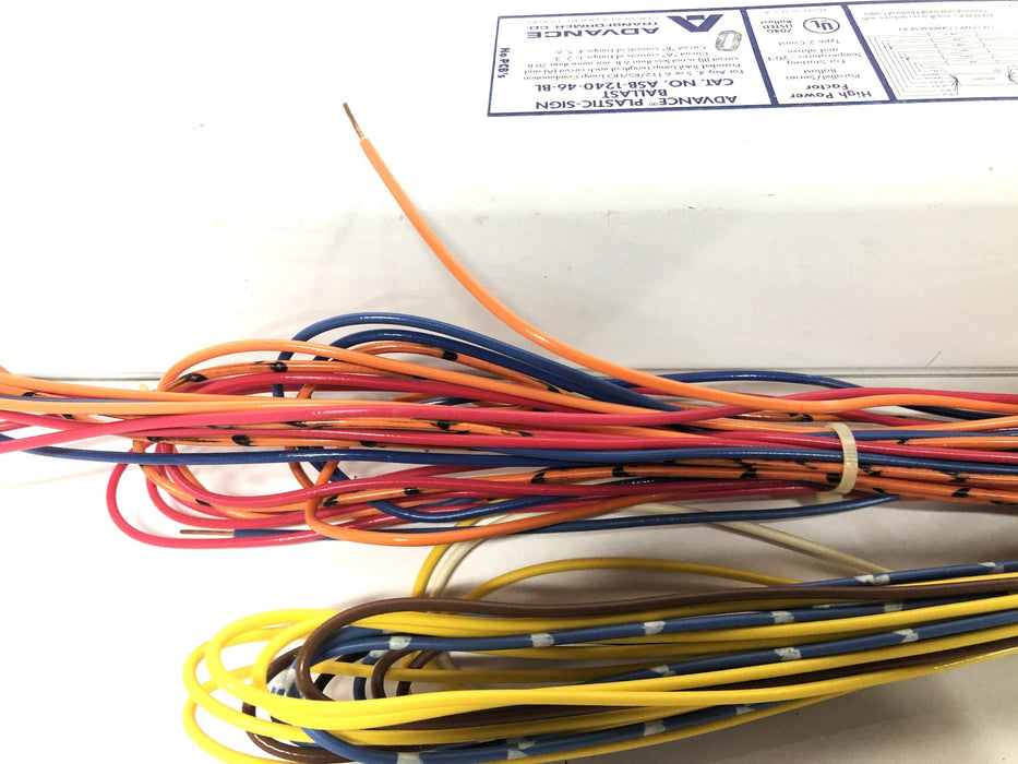 Advance 120V 60Hz 800mA 3.9Amps Plastic-Sign Ballast ASB-1240-46-BL NOS