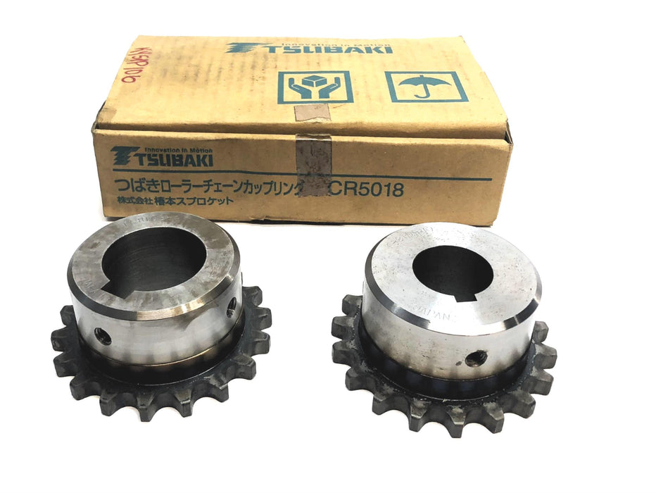 Tsubaki Roller Chain Coupling Set (NO ROLLER CHAIN) CR5018 (CR5018-J) USED