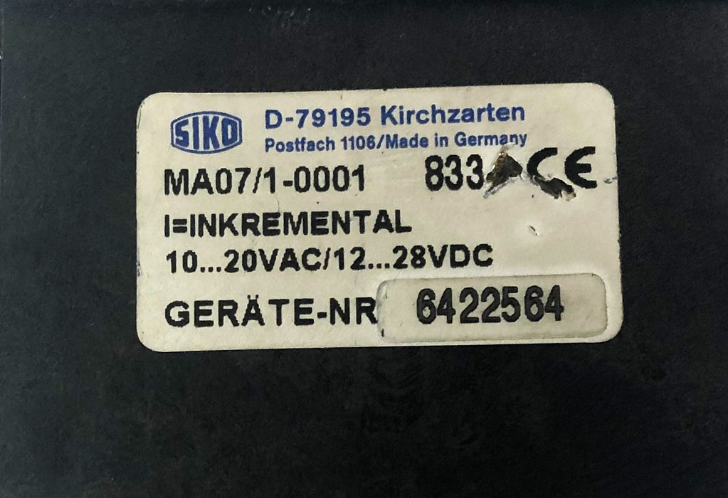 SIKO 10...20VAC/12...28DC Measuring Indicator MA07/1-0001 NOS