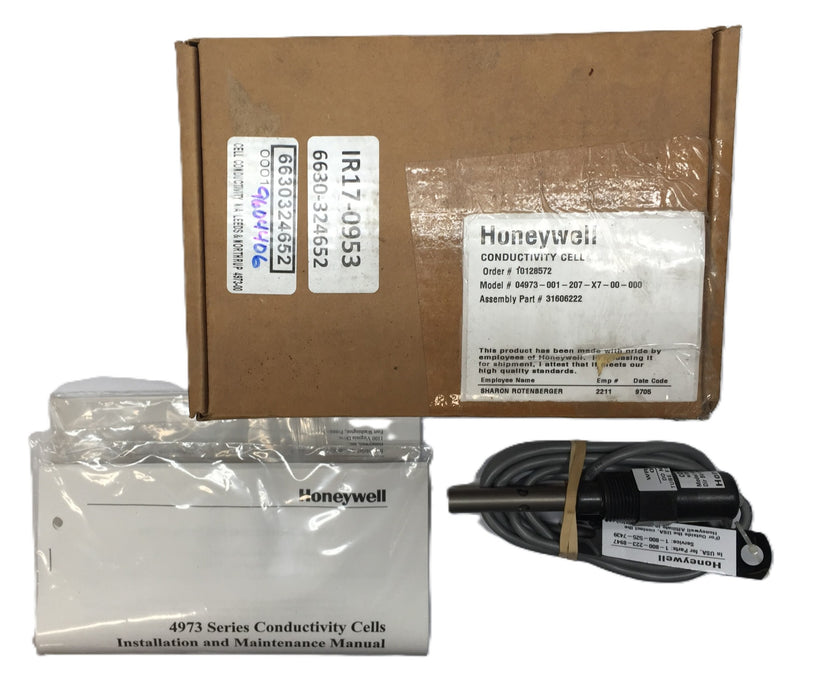 Honeywell Conductivity Cell w/Temp. Compensator 04973-001-207-X7-00-000 NOS