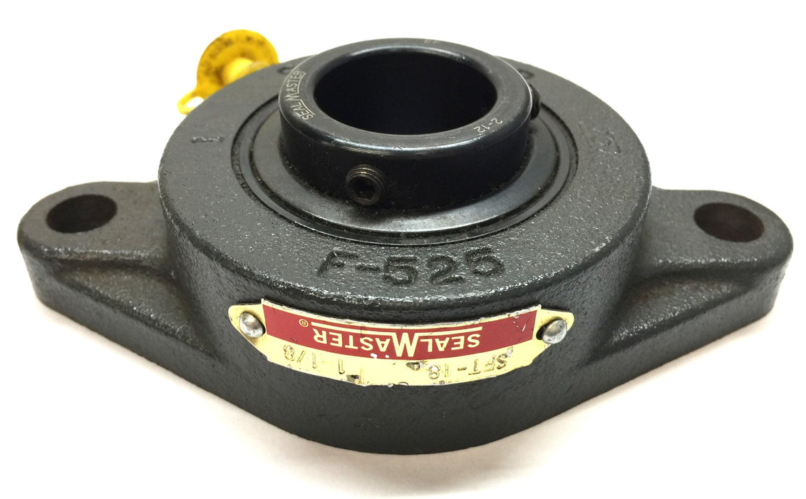 SealMaster SFT-18T 2-Bolt Flange (F-525) 2-12 Bearing w/Zerk Assembly NOS
