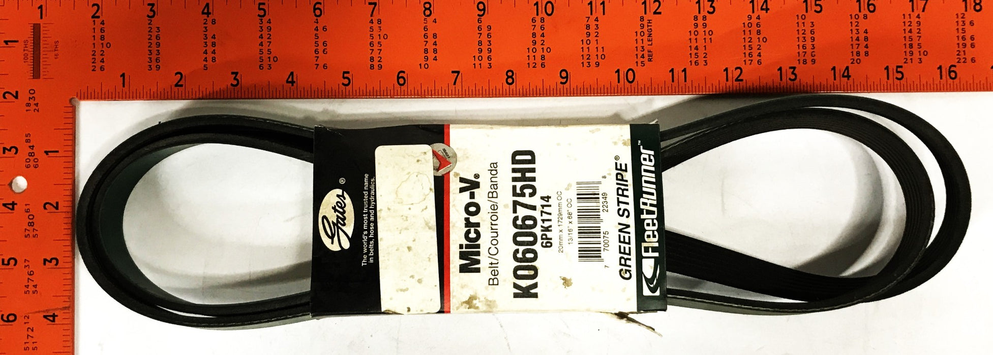 Gates Serpentine Micro-V Drive Belt K060675HD NOS