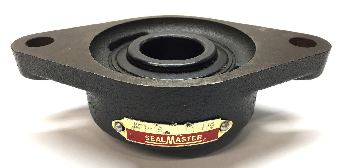 SealMaster SFT-18T 2-Bolt Flange (F-525) 2-12 Bearing w/Zerk Assembly NOS