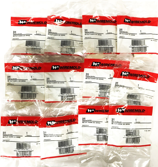Legrand Wiremold NM Flat Elbow 300 Series 311 [Lot of 12] NOS