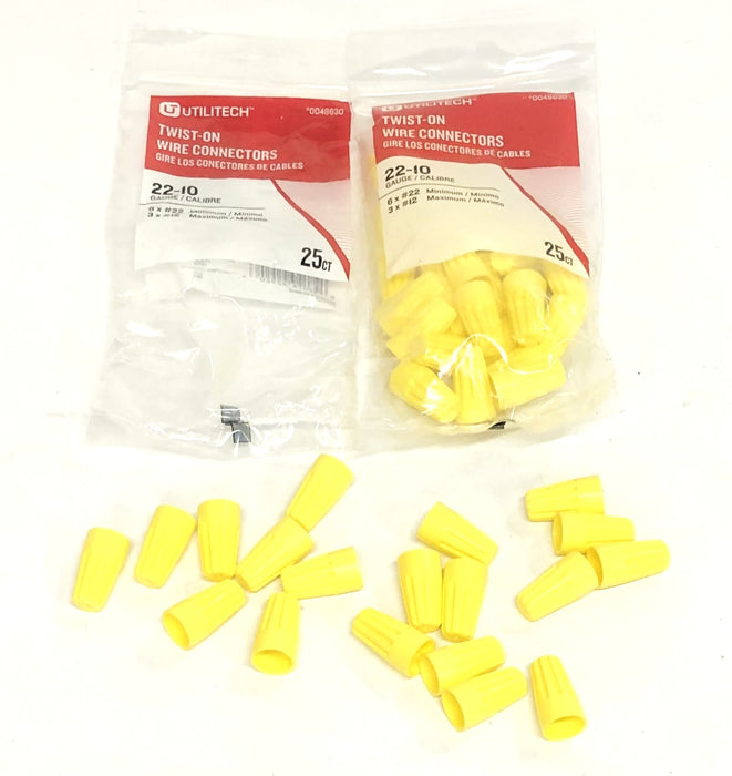 Utilitech 22-10 Gauge Twist-On Wire Connectors 25-004-UT [Lot of 40] NOS