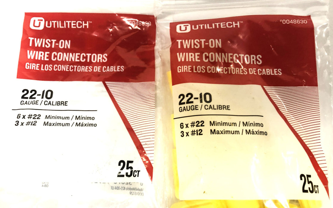 Utilitech 22-10 Gauge Twist-On Wire Connectors 25-004-UT [Lot of 40] NOS