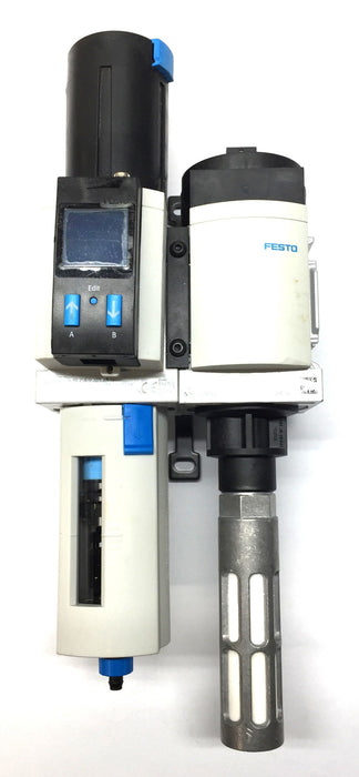 Festo Pneumatic Valve Assembly MS6-LFR-1/4-D6-C-R-V-AD1-AS/MS6-EE-1/4-10V24-S
