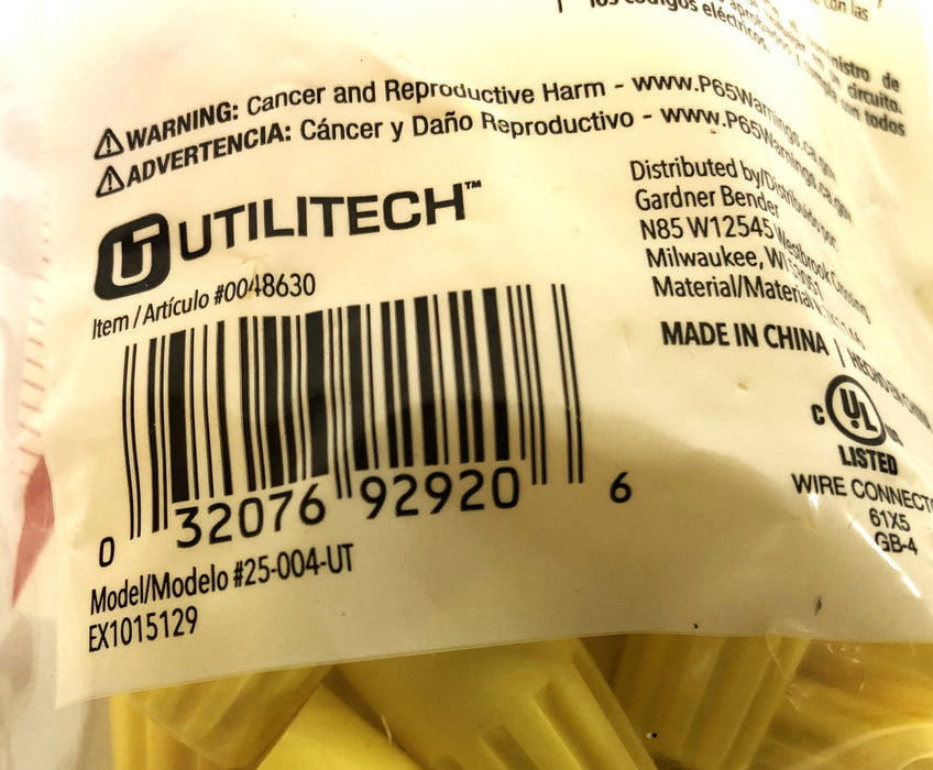 Utilitech 22-10 Gauge Twist-On Wire Connectors 25-004-UT [Lot of 40] NOS