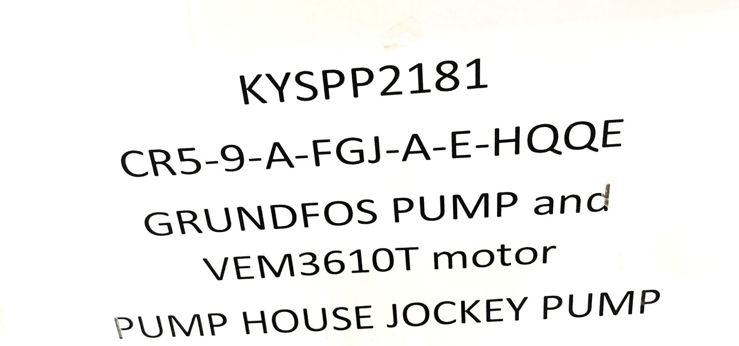 Grundfos Pump CR5-9-A-FGJ-A-E-HQQE NOS