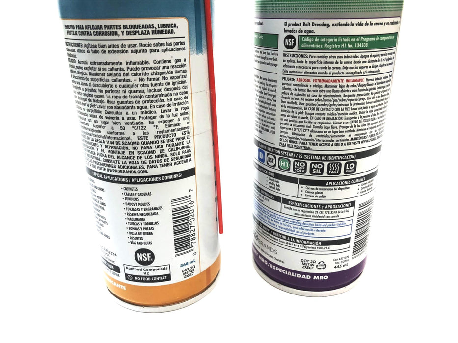 LPS Aerosol Can Assortment Belt Dressing & All-Purpose Lubricant 02016/02216 NOS
