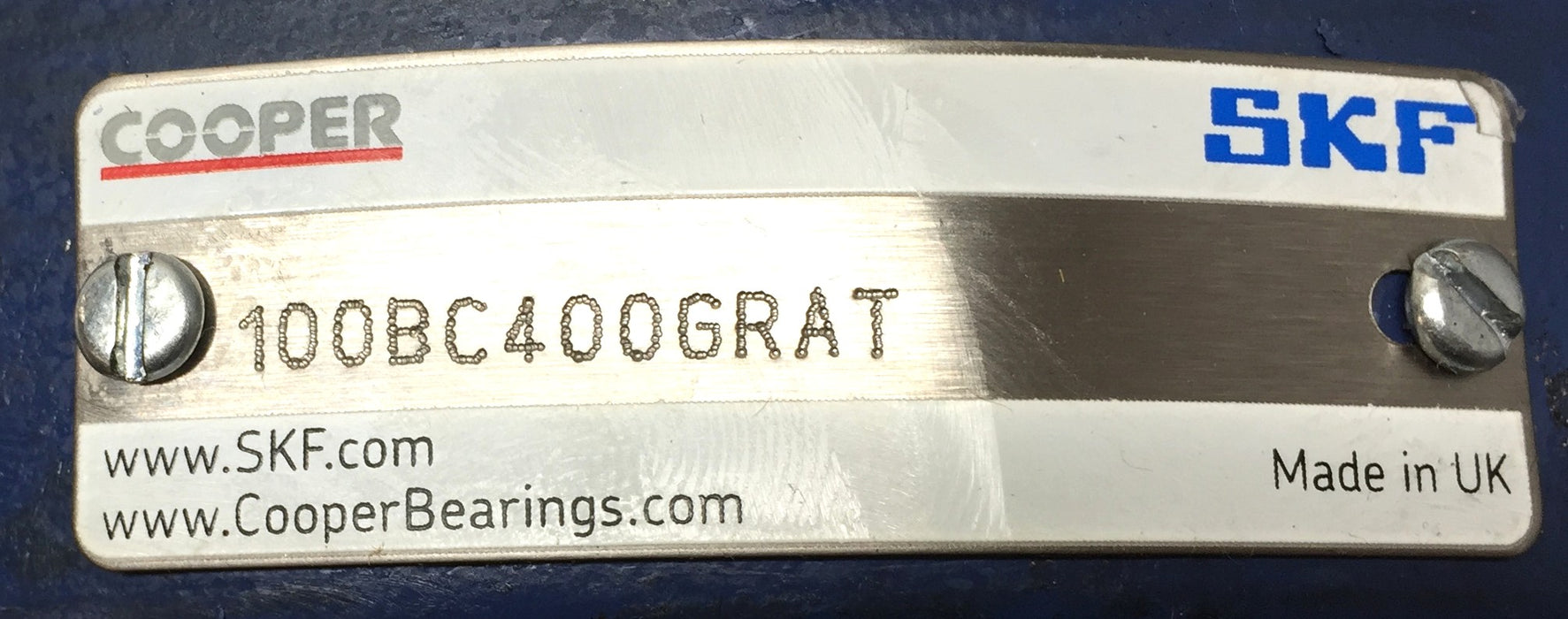 SKF Cooper Bearing And Cartridge Assembly 100BC400GRAT NOS