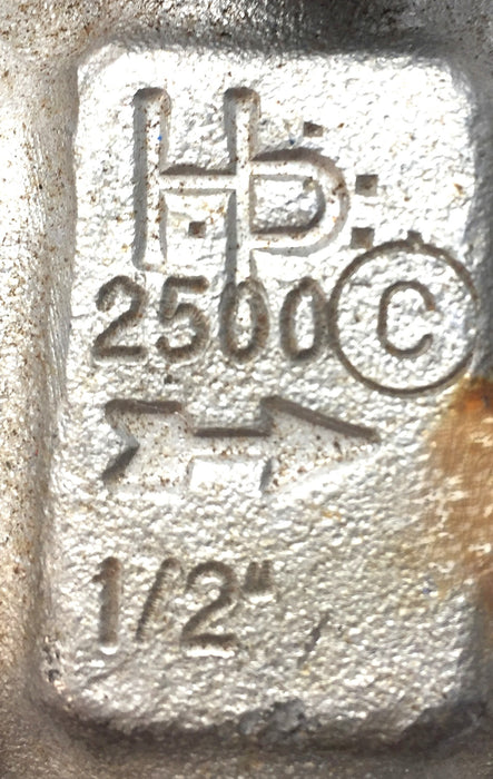 HP 2500 1/2" Globe Gate Valve H16 4404 SA182 F316L USED