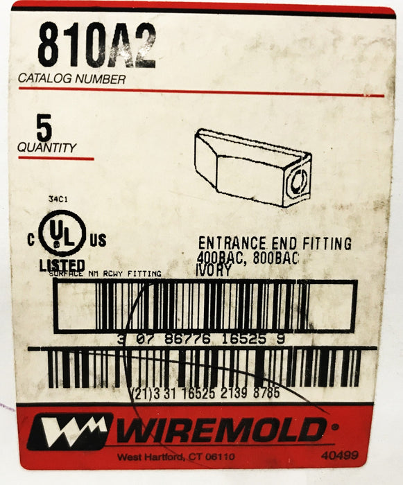 Wiremold Legrand NM Entrance End Fitting 800 810A2-I [Lot of 5] NOS