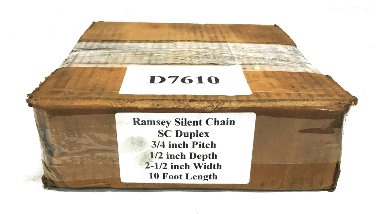 Ramsey 10 Foot Silent Roller Chain Approx .56 Inch Pitch NOS