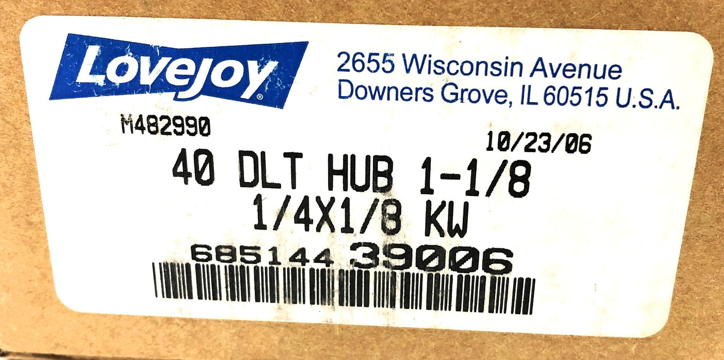 Lovejoy 40 DLT HUB 1-1/8 in x 1/4 in x 1/8 KW 68514439006 NOS