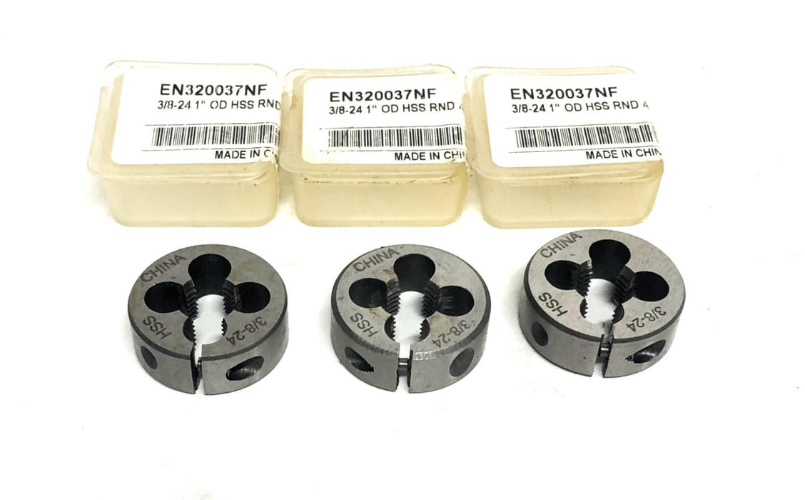 ProCut 3/8-24X1 Inch OD HSS ADJ Split Round Die EN320037NF [Lot of 3] NOS