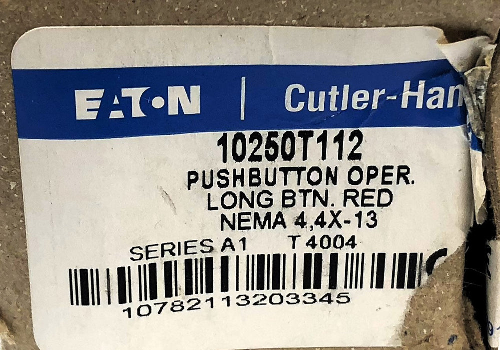Eaton/Cutler-Hammer Long Red Pushbutton Operator 10250T112 [Lot of 2] NOS