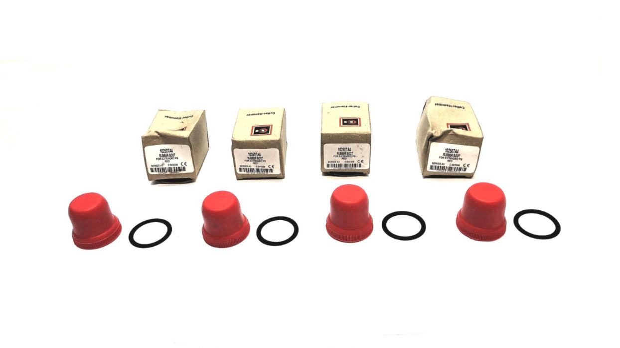 Cutler-Hammer Rubber Boot For Extended RED PB 10250TA4 [Lot of 4] NOS