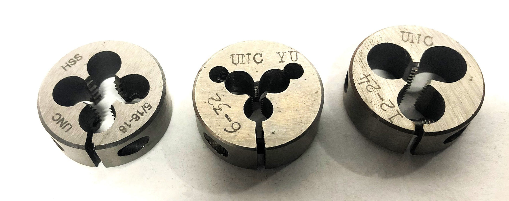 Unbranded  5/16-18, 6-32 Round ADJ Split Die UNC [Lot of 3] NOS