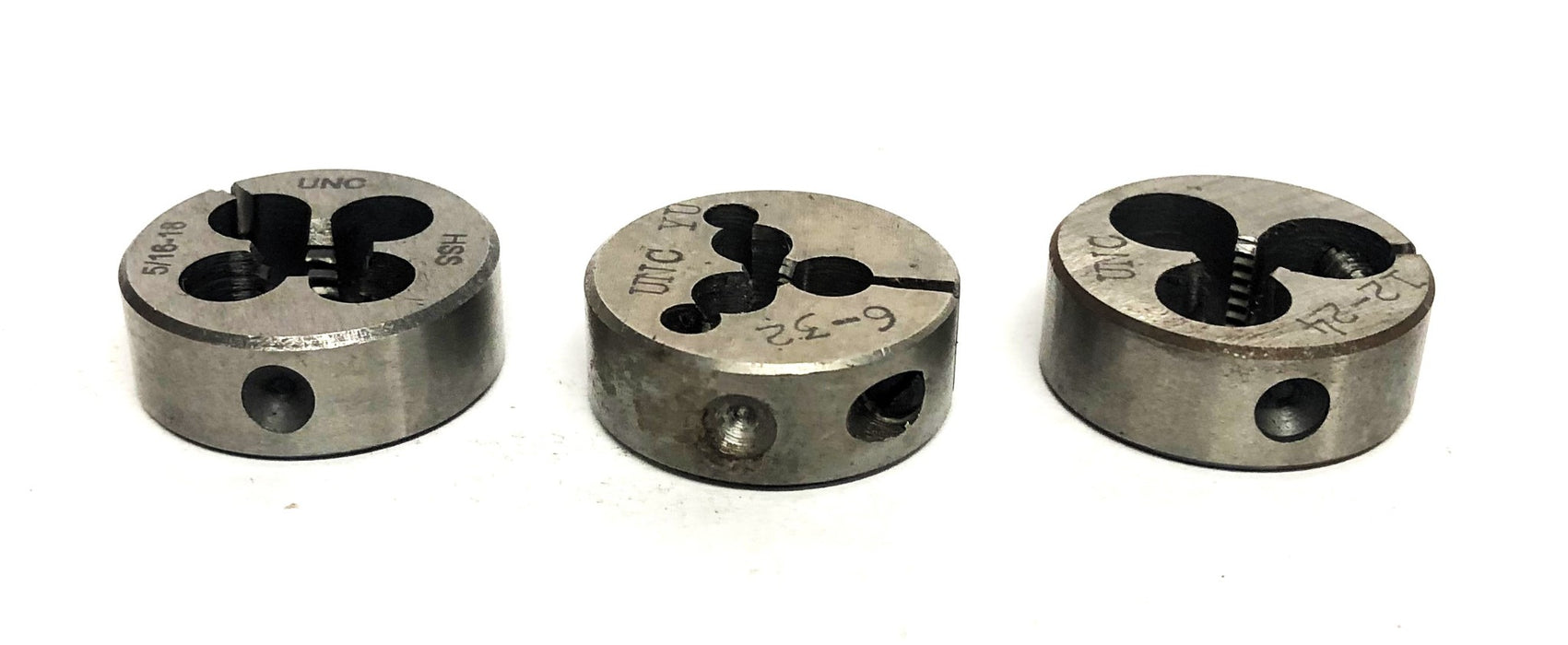 Unbranded  5/16-18, 6-32 Round ADJ Split Die UNC [Lot of 3] NOS