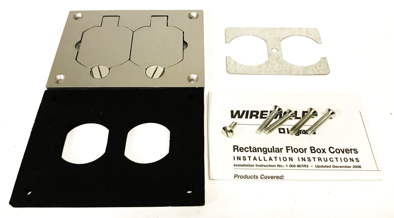 Wiremold  Omnibox Rectangular Nickel Duplex Cover Plate 828R-TCAL NOS