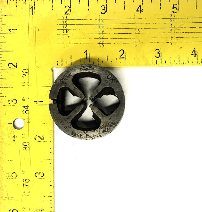 GTD Round Split Die 1/4-28NF USED