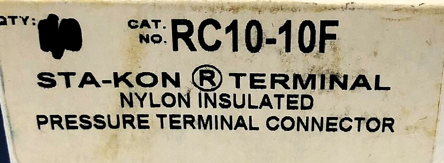 T&B Box of (49) Nylon Insulated Pressure Terminal Connector RC10-10F NOS
