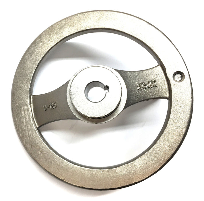 Misumi 2-Spoke 5" Steel Handle Wheel w/12mm Bore D-125 NOS