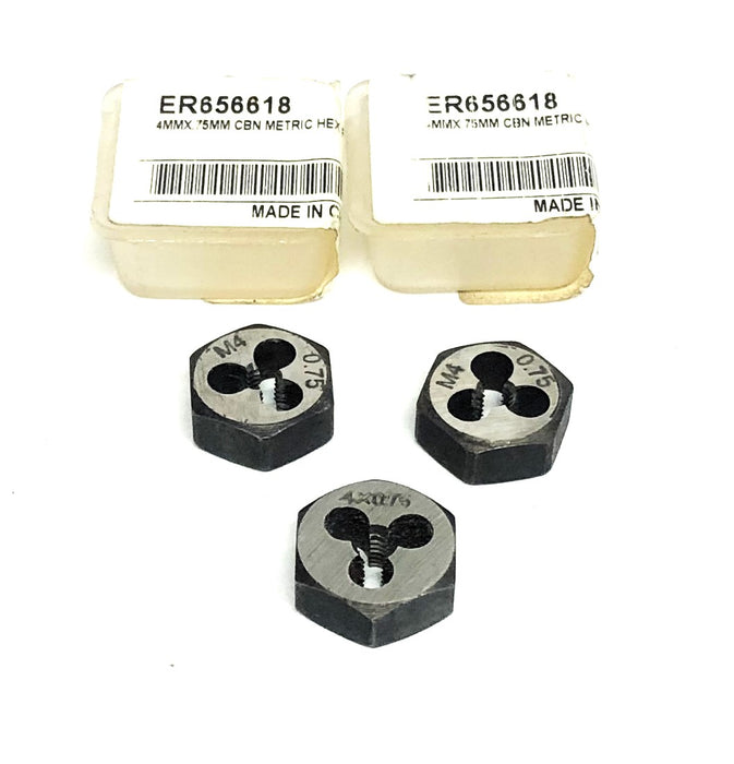 Unbranded CBN Metric Hex Die M4X0.75 [Lot of 3] NOS