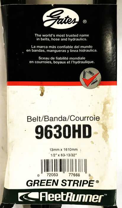 Gates High Capacity Accessory Drive Belt 9630HD NOS