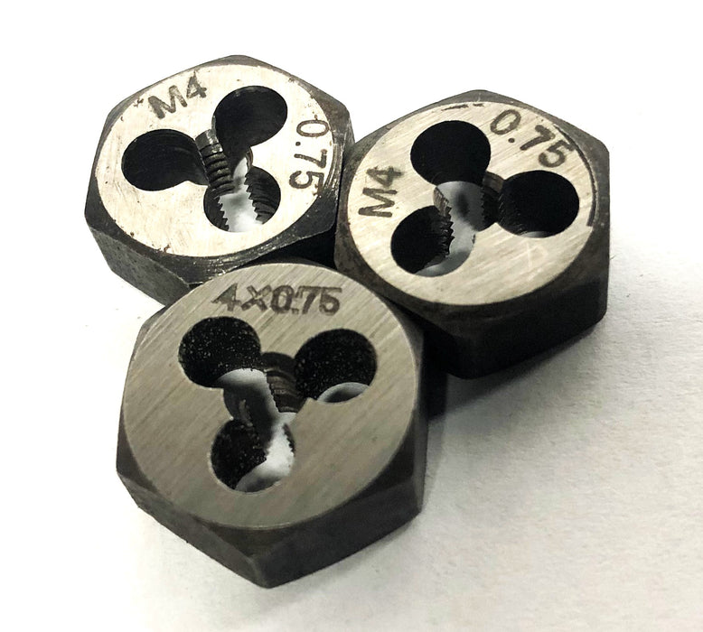 Unbranded CBN Metric Hex Die M4X0.75 [Lot of 3] NOS