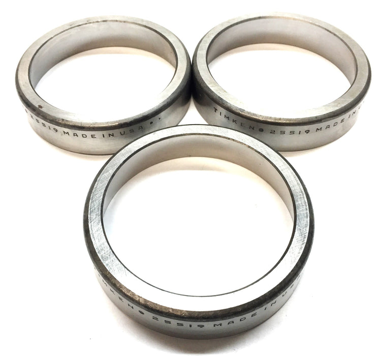 Timken Tapered Roller Bearing Cup 25519 [Lot of 3] NOS