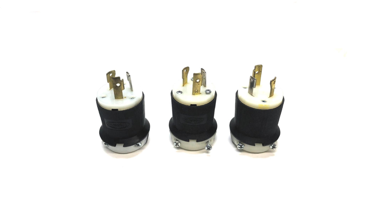 Hubbell 30A 125V Wire Twist Locking Plug HBL2611 [Lot of 3] NOS