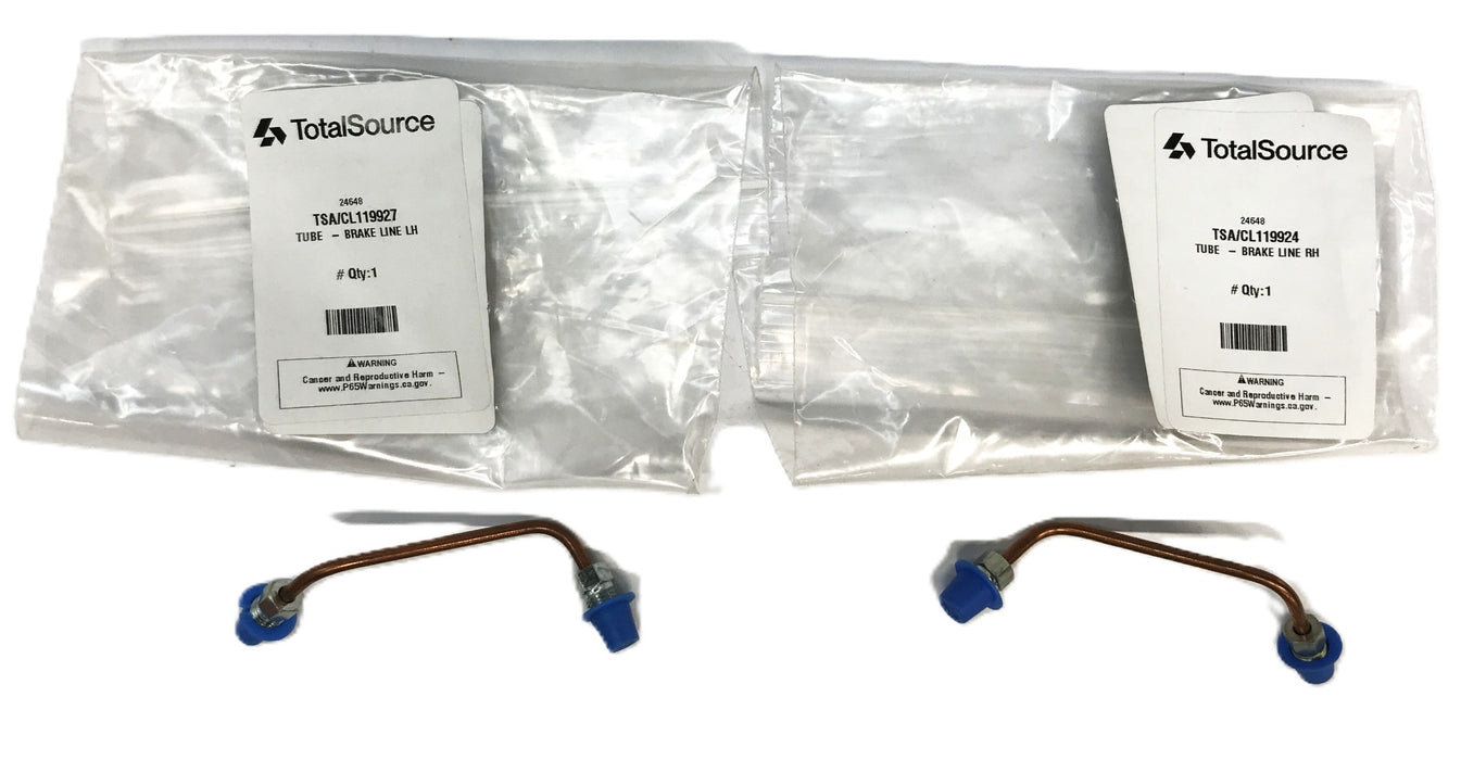 Total Source Forklift Clark Right Hand Brake Line Tube CL119924 [Lot of 2] NOS