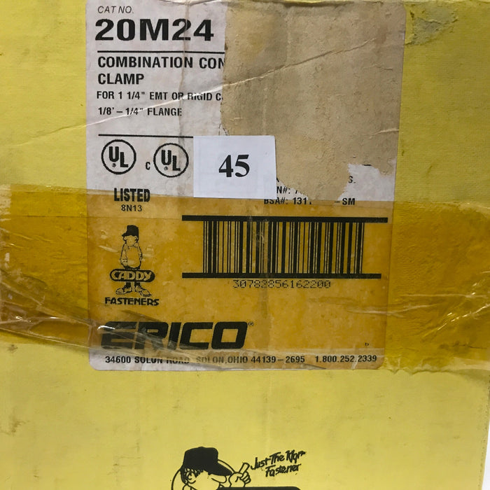 Erico Caddy Combination Conduit Hanger Clamp 20M24 [Lot of 45] NOS