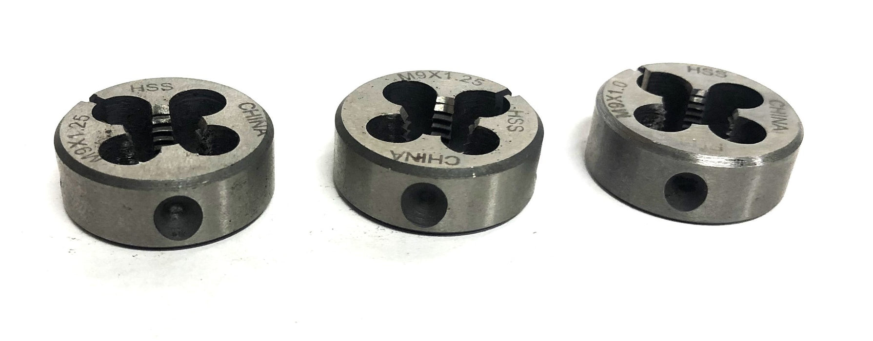 Unbranded M9X1.0, M9X1.25 HSS Round Die M9 [Lot of 3] NOS
