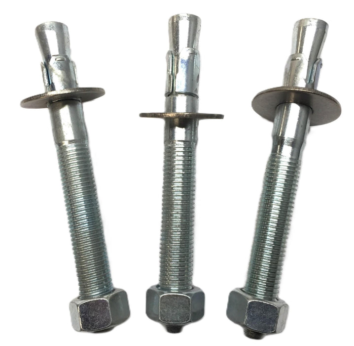 Powers Wedge Stud Anchor with Nut and 304 Washer 1" x 9" [Lot of 3] NOS