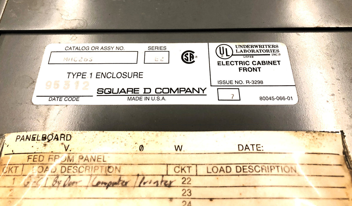 Square D Panel Board W/ Enclosure NQOD430L100CU USED