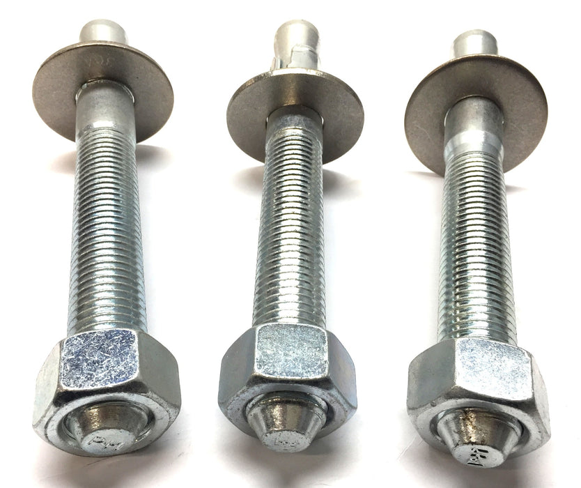 Powers Wedge Stud Anchor with Nut and 304 Washer 1" x 9" [Lot of 3] NOS