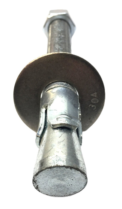 Powers Wedge Stud Anchor with Nut and 304 Washer 1" x 9" [Lot of 3] NOS
