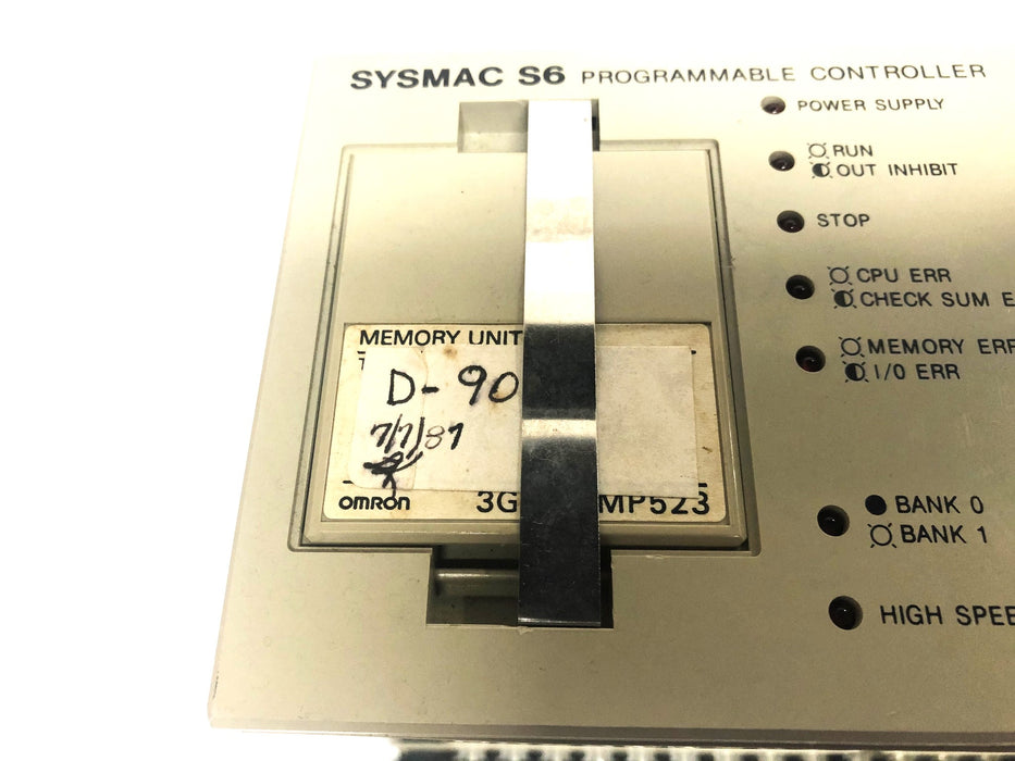 Omron Sysmac S6 24VAC/DC Programmable Controller W/Memory Input 3G2S6-CPU15 USED