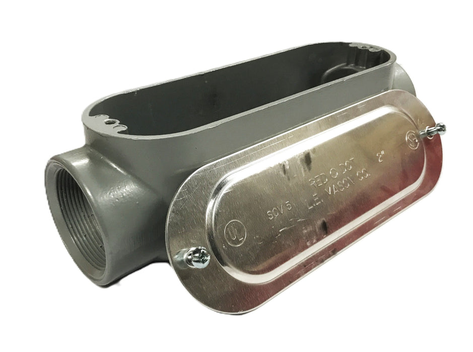 Red O Dot 2 inch Conduit Pull Box Body and Cover SCV5 NOS