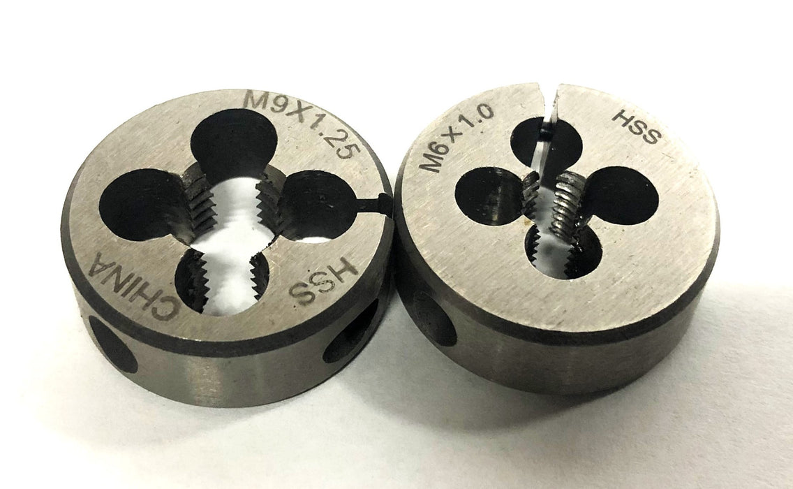 Unbranded HSS Round Die M9X1.25/M6X1.0 [Lot of 2] NOS